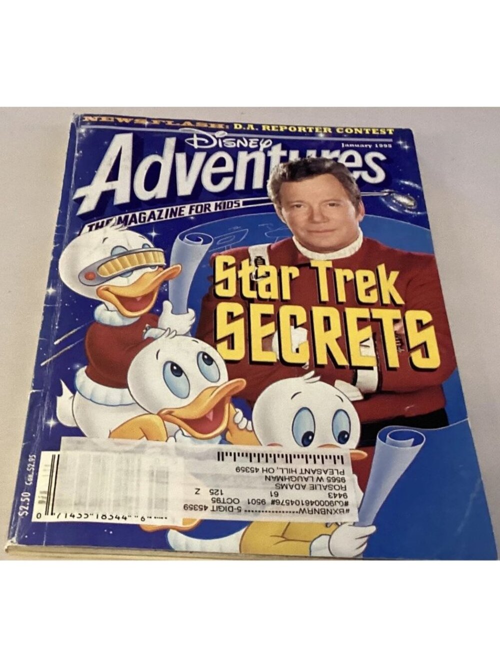 Disney Adventures Magazine William Shatner Star Trek Secrets January 1995